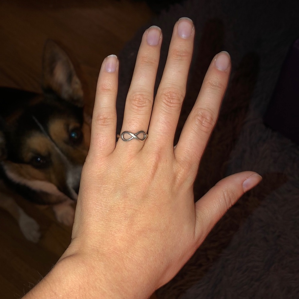 Silver infinity ring